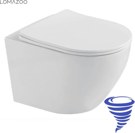 LOMAZOO LINEA Hangend Toilet - Wit - Rond
