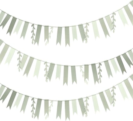 Ginger Ray - Letterslinger Sage Green Happy Birthday - 1,5 meter - met tassels