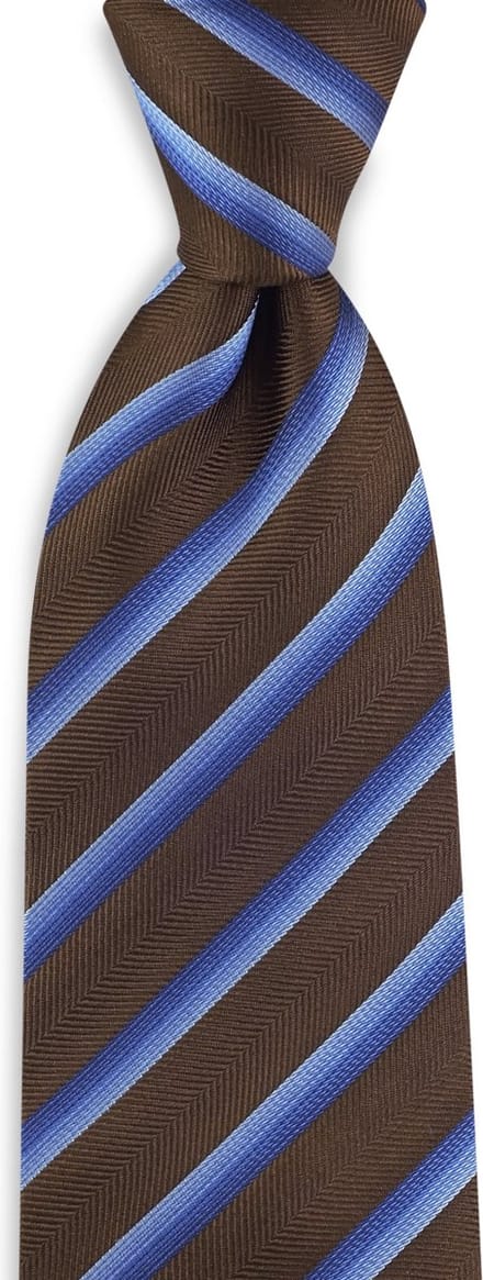 We Love Ties - Stropdassen - Stropdas Office Dude - bruin / lichtblauw