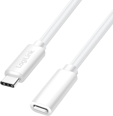 LogiLink USB-C-kabel USB 2.0 USB-C stekker, USB-C bus 2.00 m Wit CU0221