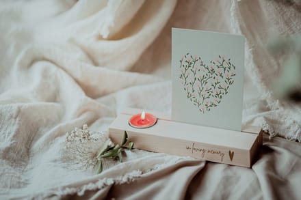 Bolletoet kaartstandaard in loving memory