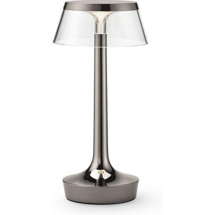 Flos Bon Jour Unplugged oplaadbare lamp Colour Tune - black chrome