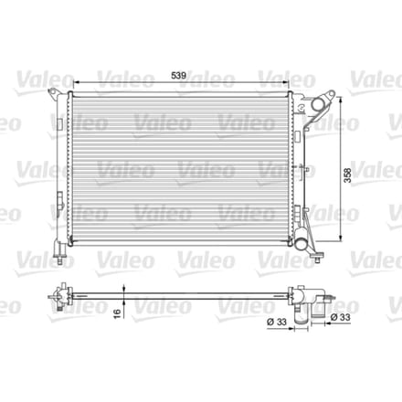 Radiator, motorkoeling VALEO 701730