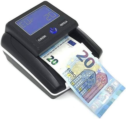 Counterfeit Money Detector with Rechargeable Battery for Euro Banknotes - Portable Money Counting Solution