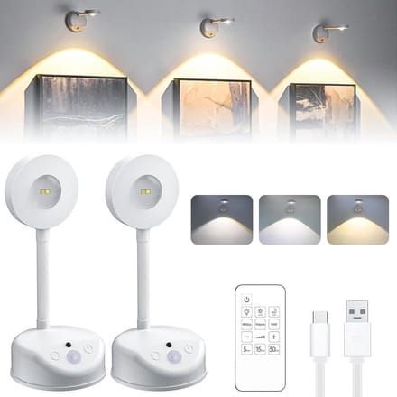 Draadloze LED Wandlamp met Bewegingssensor en Afstandsbediening - Oplaadbaar voor Binnen