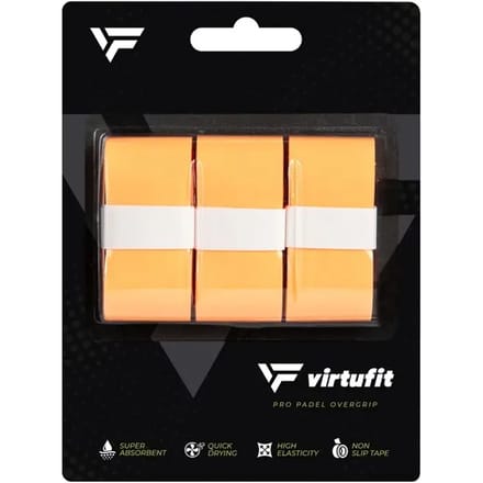VirtuFit Pro Padel Overgrip - Orange - Set van 3 - Vochtabsorberend PU-materiaal