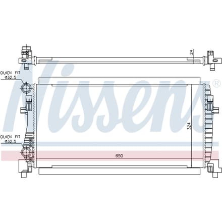 Radiator, motorkoeling NISSENS 65317