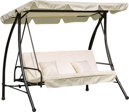 Outsunny hollywoodschommel - metaal/polyester - 200x125x170 cm - wit