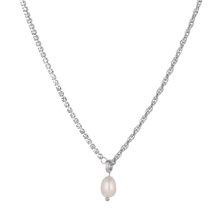 Victorious Dames Ketting - Zilver - Model: Parel Shine