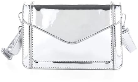 Schoudertasje- Metallic zilver