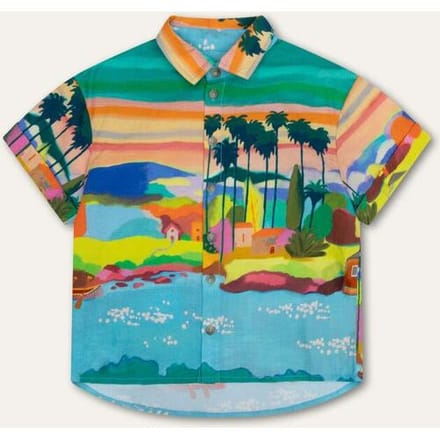 Oilily Bikkel Blouse- maat122/7yr Porcelain Blauw