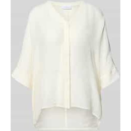 relaxed fit blouse van viscosemix met 3/4-mouw