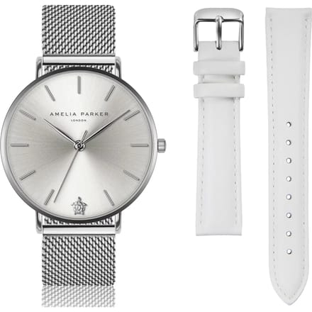 Dameshorloge en horlogeband Amelia Parker Capsule Grey