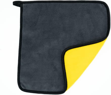 Scoby - 2 x Microvezel Doek - Auto Poetsdoek - Schoonmaakdoek - Microfiber Cloth - 30x30CM - Grijs/Geel - 2 Stuks
