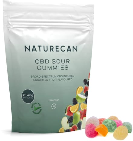 Naturecan Zure CBD Gummies - 10 mg CBD - 30 Gummies - THC-vrij