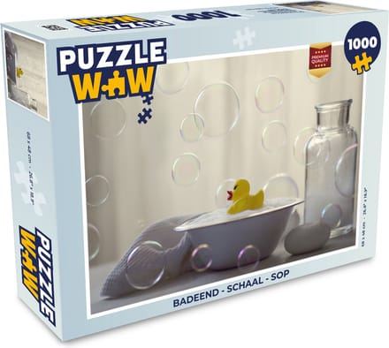 Puzzel Badeend - Schaal - Sop - Legpuzzel - Puzzel 1000 stukjes volwassenen