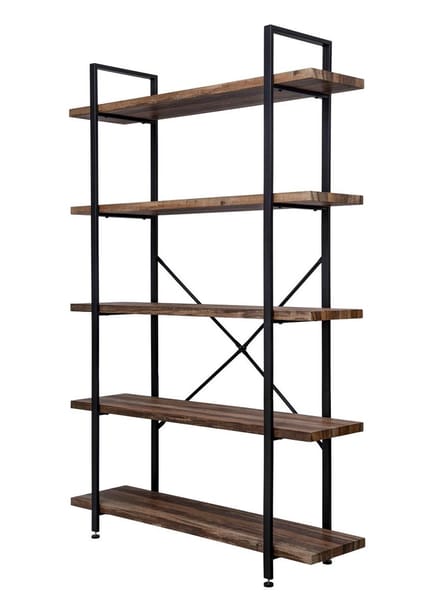 VDD Wandkast  - industrieel - metaal/hout - zwart 29,5x105x177,5