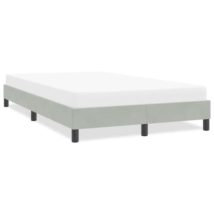 vidaXL - Bedframe - zonder - matras - 120x220 - cm - fluweel - lichtgrijs