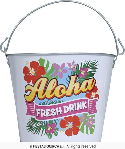 Metalen Emmer Hawaii Aloha (19x23cm)