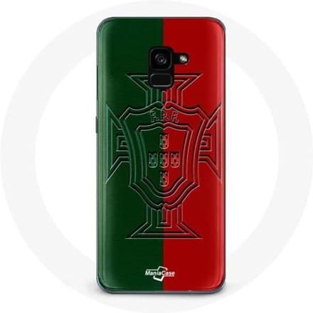 Coque Samsung Galaxy A5 2018 portugal logo vert et rouge