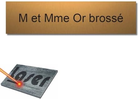Graveerplaat voor naam en adres, zelfklevend, 99 x 24 mm, personaliseerbaar