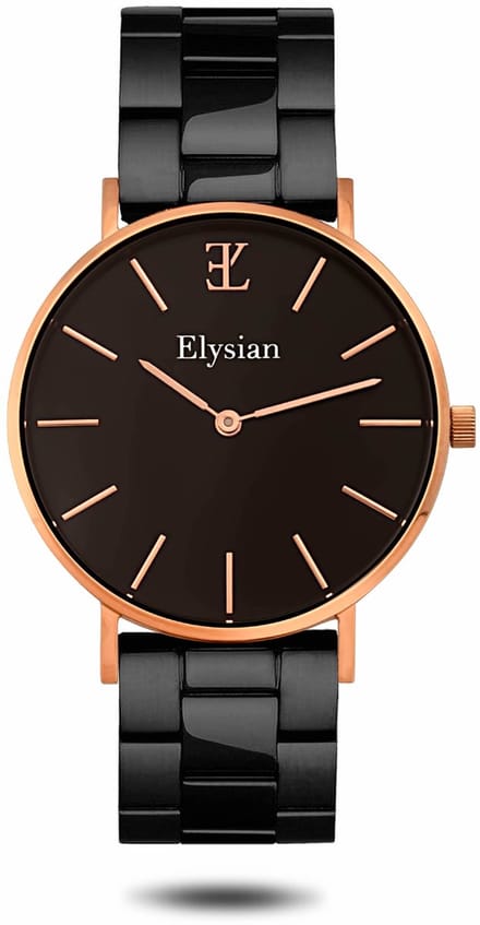 Elysian - Horloge Dames - Rose Goud - Schakelband - Waterdicht - 36mm - Cadeau Voor Vrouw