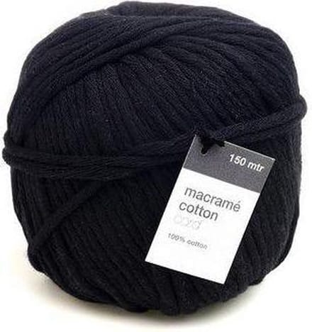 50 meter Macramé touw - zwart
