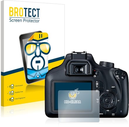 BROTECT - Screenprotector voor Canon EOS 4000D - Folie Beschermfolie transparant 2 Stuks