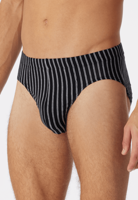 SCHIESSER 95/5 slip (1-pack) - heren supermini biologisch katoen gestreept meerkleurig