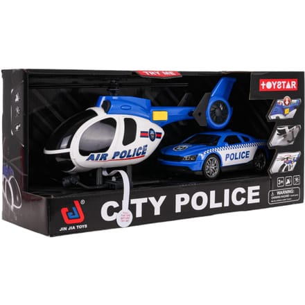 Politie Helikopter & Auto Speelgoed Set - Licht & Geluid