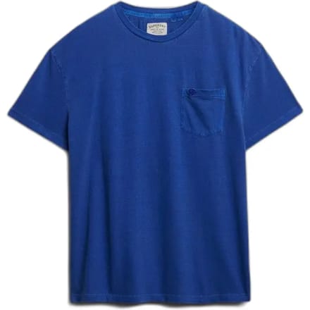 Superdry Classic Cotton Linen Pocket T-shirt Relaxed Pasvorm Light Blue Grootte: S