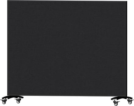 IVOL Mobiele Scheidingswand 160x120 cm - Akoestisch paneel - Whiteboard - Zwart