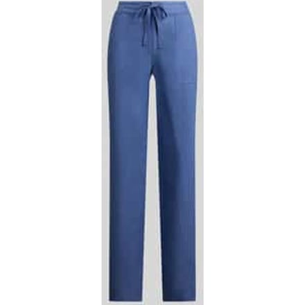 regular fit wijdte broek van puur linnen