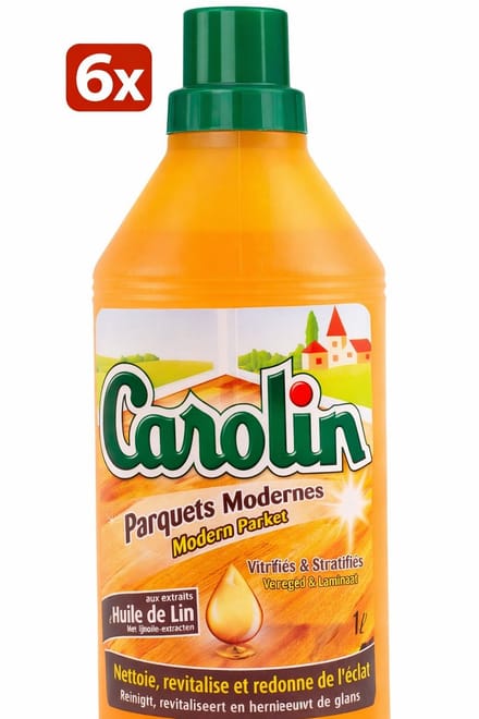 6 x Carolin vloerreiniger modern parket | fles van 1 l