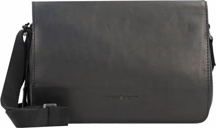 Greenburry Pure Black Schoudertas Leer 25 cm - Jongens - black