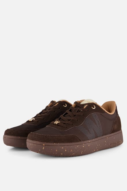 Woden Line Sneak Sneakers bruin Leer - Maat 37