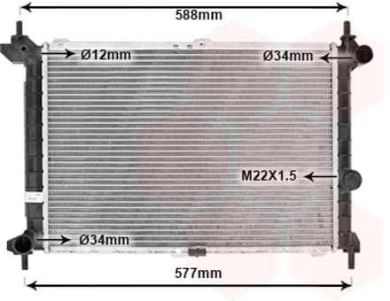 Van Wezel - RADIATOR VOOR OPEL ASTRA F 1991-1998 6302011