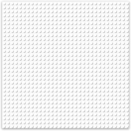 Brixies Bouwplaat | Grondplaat 32x32 noppen - Geschikt voor Lego Classic Bouwstenen - Wit