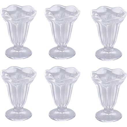 6 stuks IJscoupe Creatieve Unieke Bloem IJscoupe Glas Multifunctionele Transparante Dessertcups white