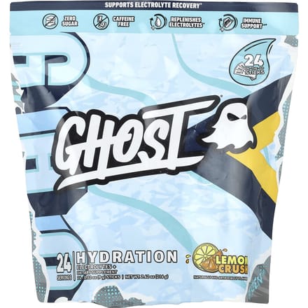 Ghost, Hydratatie, Citroen Crush, 24 sachets, 9 g (0,32 ons) elk