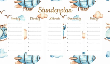 Wallvy Plan lekcji magnetyczny - Lessenplan - 30x17,5 cm - Personalisatie mogelijk - Droogwisbaar