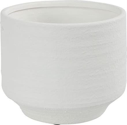 Countryfield Bloempot Terri L wit aardewerk - L25,5B25,5H20,5CM