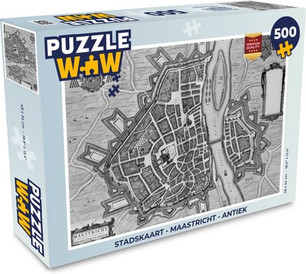 Puzzel Stadskaart - Maastricht - Antiek - Legpuzzel - Puzzel 500 stukjes - Plattegrond