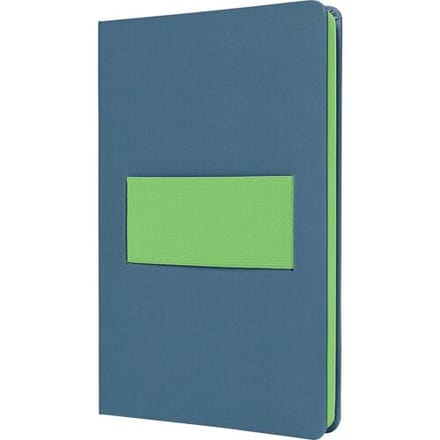 Sigel LS204 Notitieboek Linescape Hardcover DIN A5 Geruit Middelblauw, Neon-groen 88 vellen