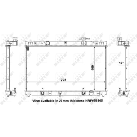 Radiator, motorkoeling NRF 53587