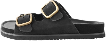 Next - Dames - Forever Comfort® sandalen met voetbed en dubbele bandjes - Zwart