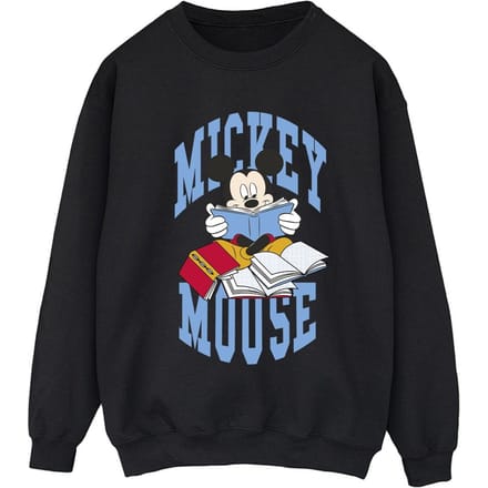 Disney Dames/Dames Mickey Mouse Boeken Lezen Sweatshirt (Zwart)