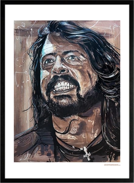 Dave Grohl 02 print 51x71 cm *ingelijst & gesigneerd