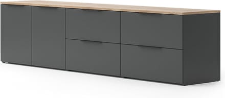Vicco Wido Wandmeubel – 3 delen Antraciet
