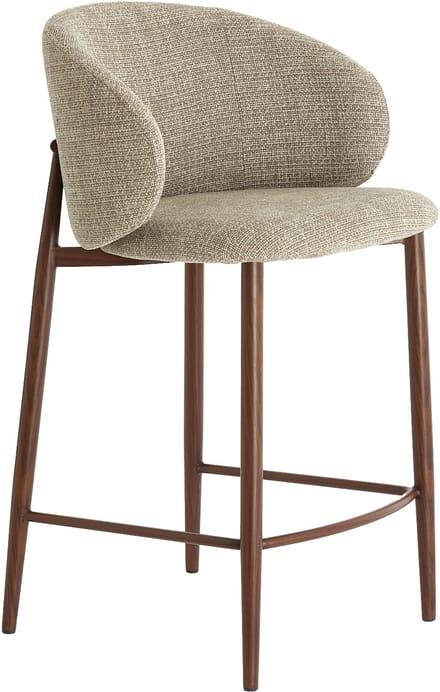 Light & Living - Barkruk ALUKO - 57x55x94cm - Bruin - Set van 2